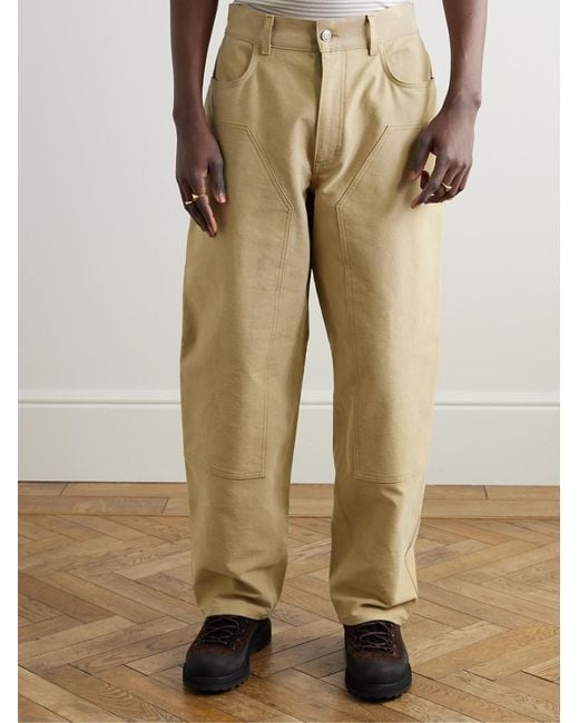 Agolde Natural Rsvp Gallery Ewing Straight-Leg Cotton-Twill Carpenter Trousers for men