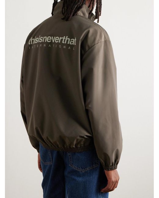 Thisisneverthat Brown Team Logo-print Shell Jacket for men
