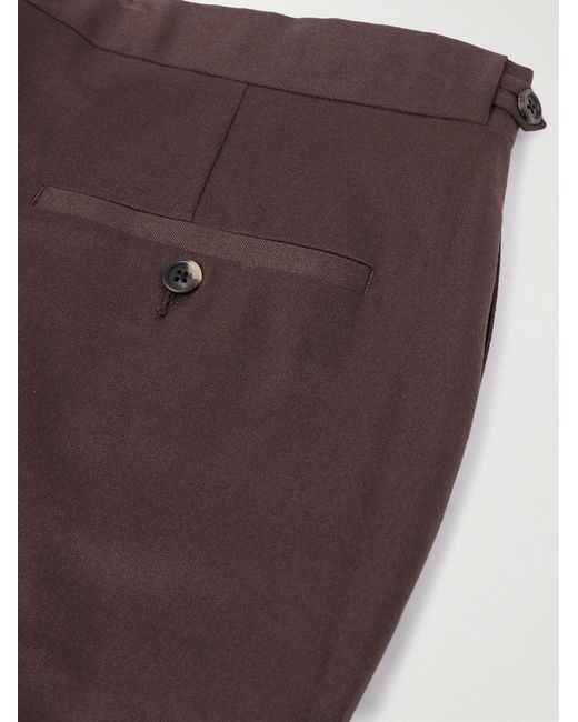 Gabriela Hearst Brown Sebastian Straight-Leg Wool Trousers for men