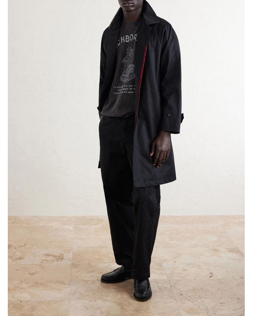 Neighborhood Blue Balcollar Cotton-Gabardine Trench Coat for men