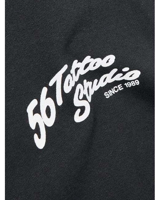 Wacko Maria Blue 56 Tattoo Studio Printed Cotton-Jersey Sweatshirt for men
