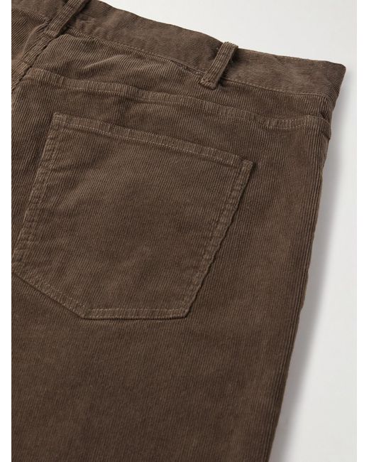 Nili Lotan Brown Billie Straight-leg Cotton-corduroy Trousers for men