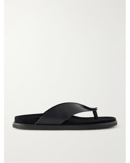Mr P. White Leather Sandals for men