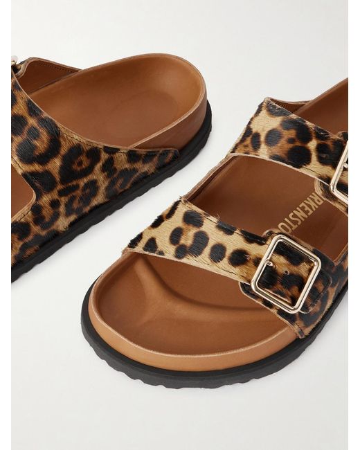 Birkenstock Brown Arizona Leopard-print Calf Hair Sandals for men