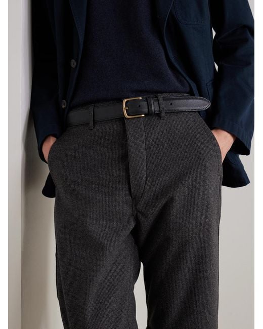 3.5Cm Leather Belt di Andersons in Black da Uomo
