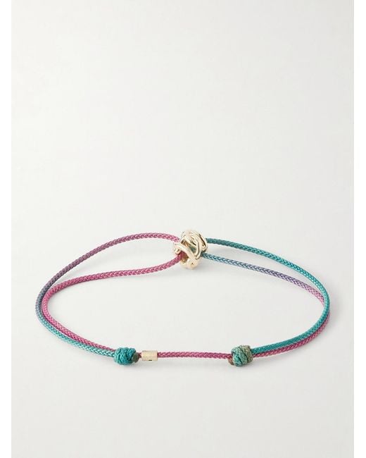 Luis Morais Metallic 14-Karat Cord Bracelet for men