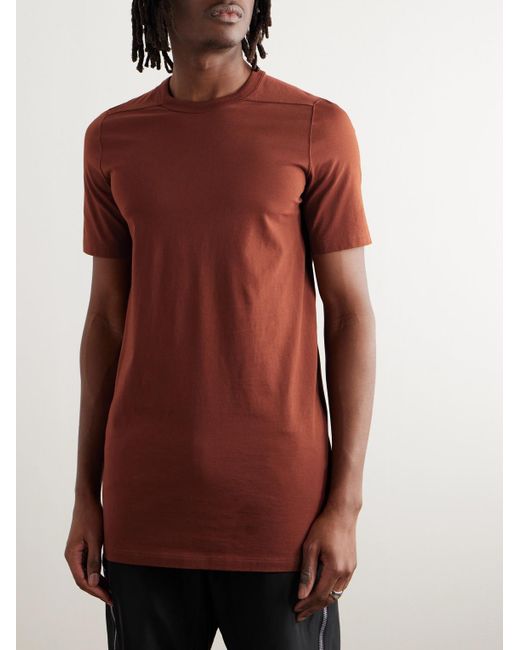Rick Owens Red Slim-fit Cotton-jersey T-shirt for men