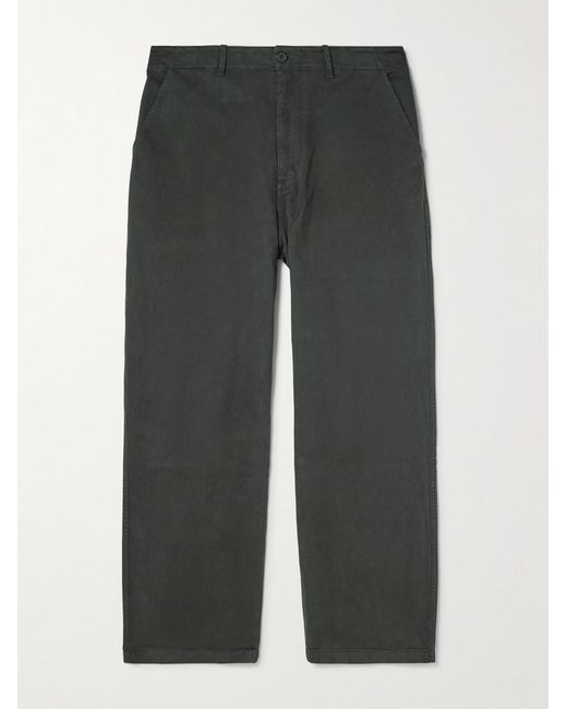 FRAME Gray Straight-Leg Cotton-Blend Twill Chinos for men