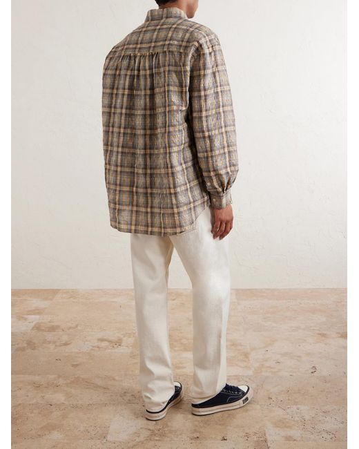 FRIZMWORKS Brown Checked Woven Shirt for men