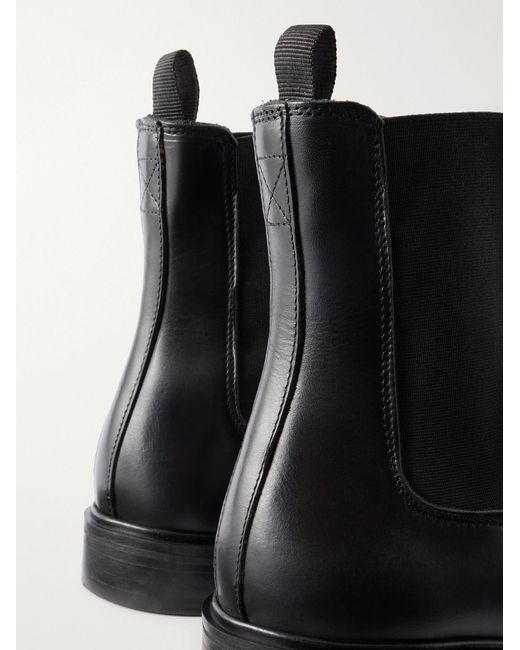 VINNY'S Black Jimmee Leather Boots for men