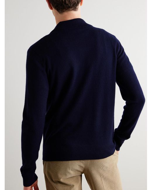 Mr P. Blue Cliff Cashmere Polo Shirt for men
