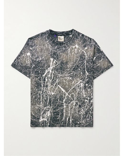 GALLERY DEPT. Gray Paint-splattered Bleached Cotton-jersey T-shirt for men