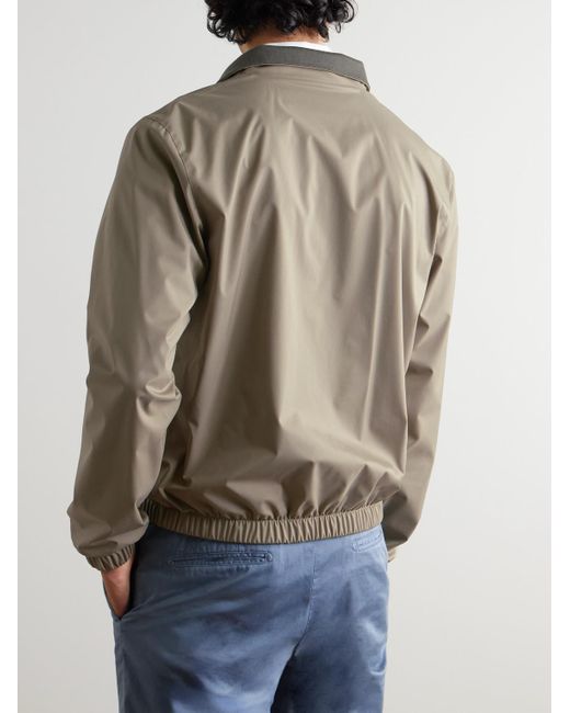 Loro Piana Brown Reversible Windmate Storm System Shell And Cashmere Bomber Jacket for men