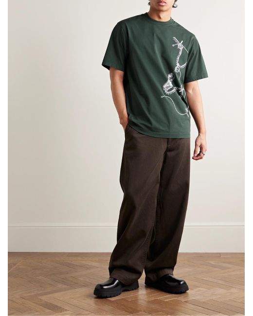 Burberry T-Shirt aus Baumwoll-Jersey mit Print in Green für Herren
