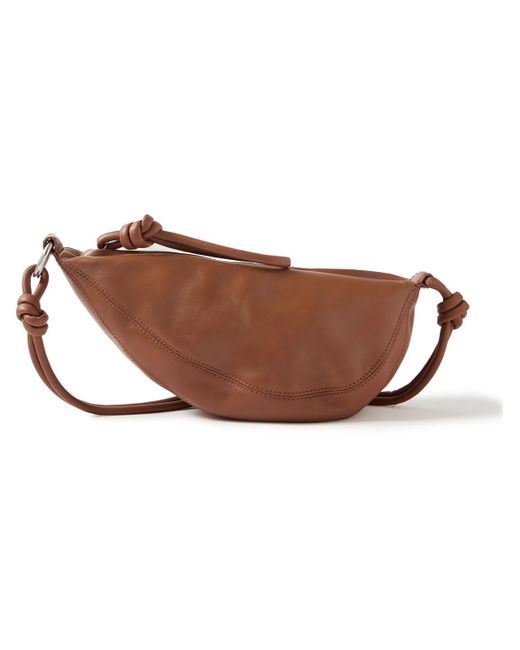 Dries Van Noten Brown Leather Messenger Bag for men