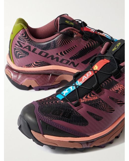Salomon Purple Xt-4 Rubber-trimmed Mesh Sneakers for men