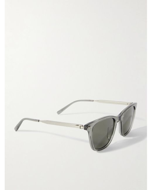 Dunhill Gray Square-frame Acetate And Gold-tone Sunglasses for men