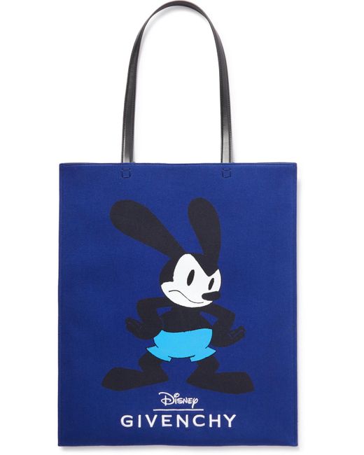 Givenchy Disney Leather-trimmed Cotton-canvas Tote Bag in Blue for Men ...