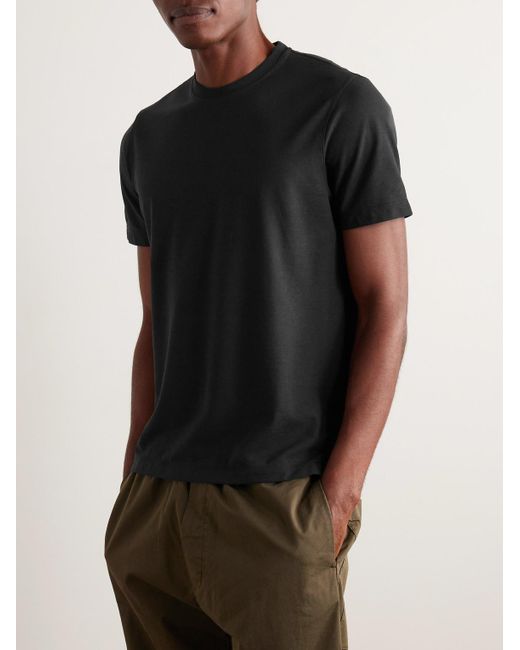 Slowear Black Slim-Fit Icecotton T-Shirt for men