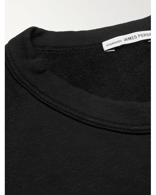 James Perse Black Loopback Supima Cotton-Jersey Sweatshirt for men