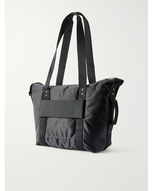 Rick Owens Black Trolley Canvas-Trimmed Shell Tote for men