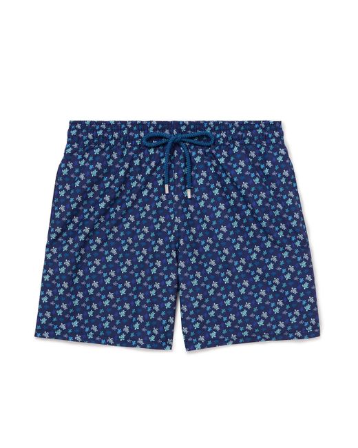 Vilebrequin Blue Moorea Straight-Leg Mid-Length Printed Swim Shorts for men