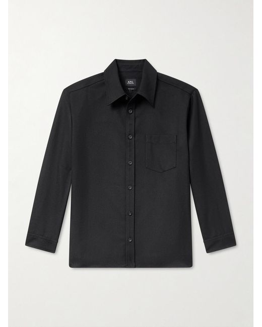 A.P.C. Blue Twill Overshirt for men