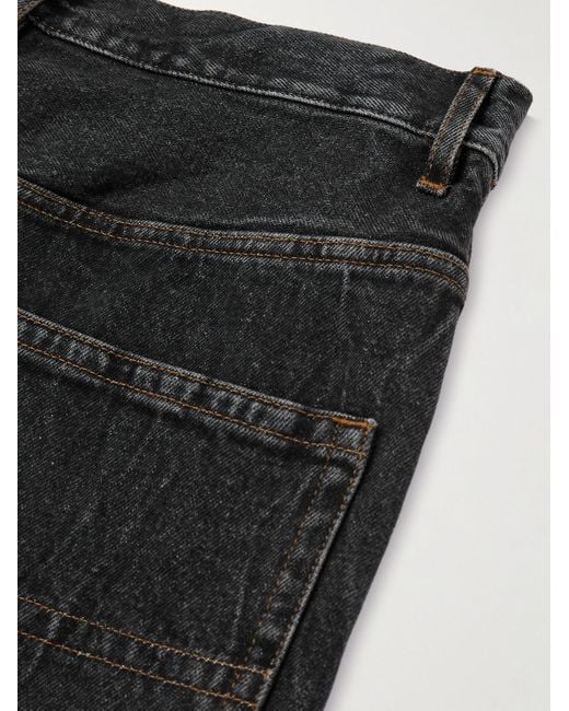 Jeans a gamba larga di Dries Van Noten in Black da Uomo