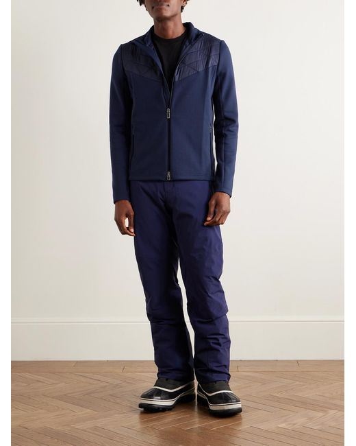 Kjus Blue Formula Quilted Shell-Trimmed Tech-Jersey Jacket for men