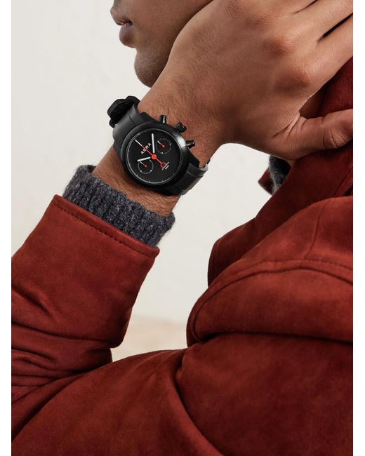 Aera Black C-1 Chrono Automatic Chronograph Stainless Steel And Scuba Watch, Ref. C-1 Shadow for men