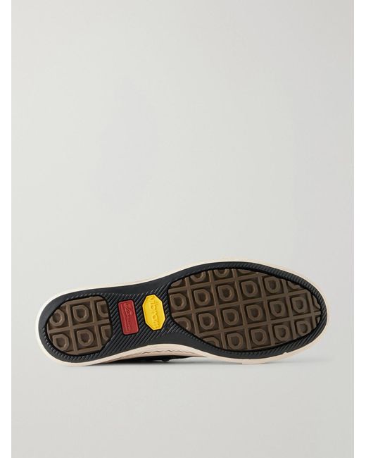 Visvim Black Nolan Suede-Trimmed Canvas Sneakers for men