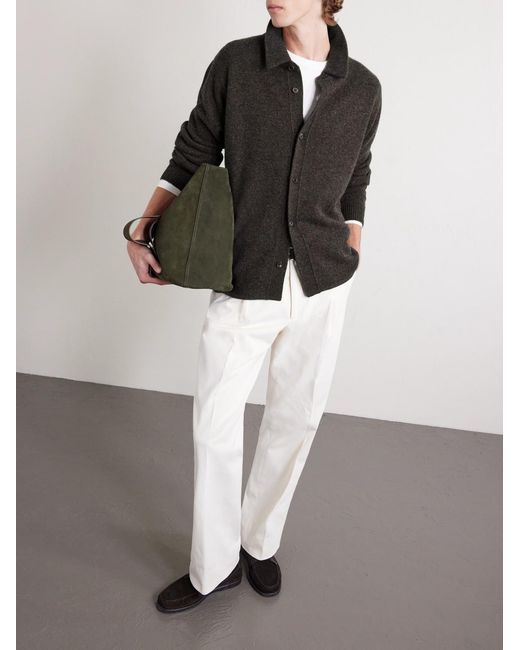 FRAME Black Wool And Yak-Blend Cardigan for men