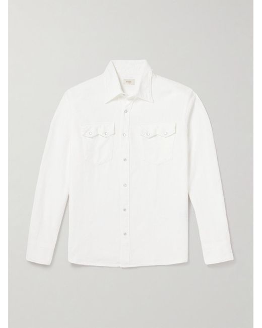 Altea White Cotton-gauze Shirt for men