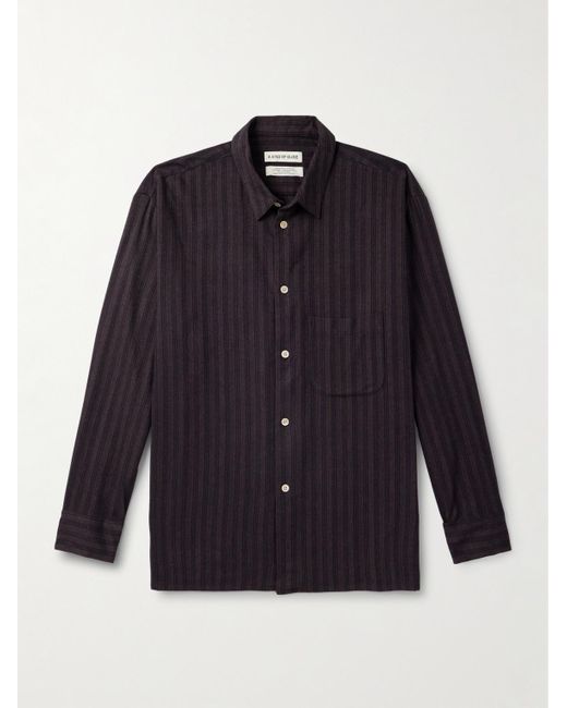 A Kind Of Guise Blue Gusto Striped Cotton And Lyocell-blend Shirt for men