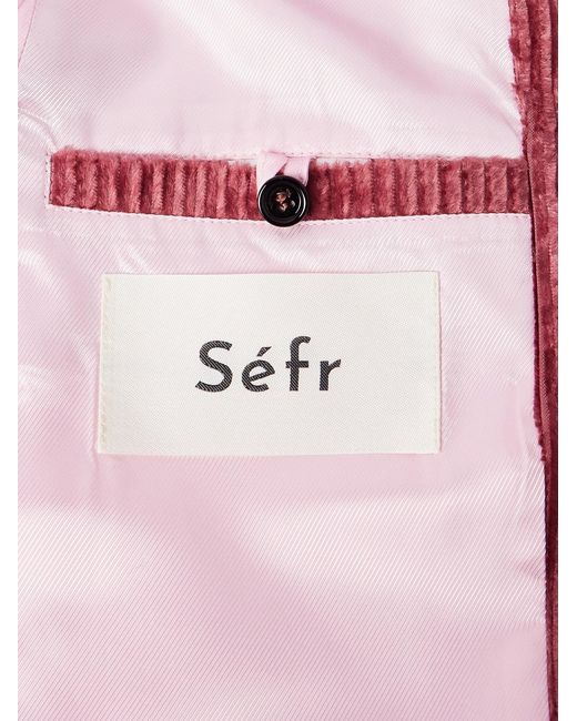 Séfr Red Insight Corduroy Suit Jacket for men