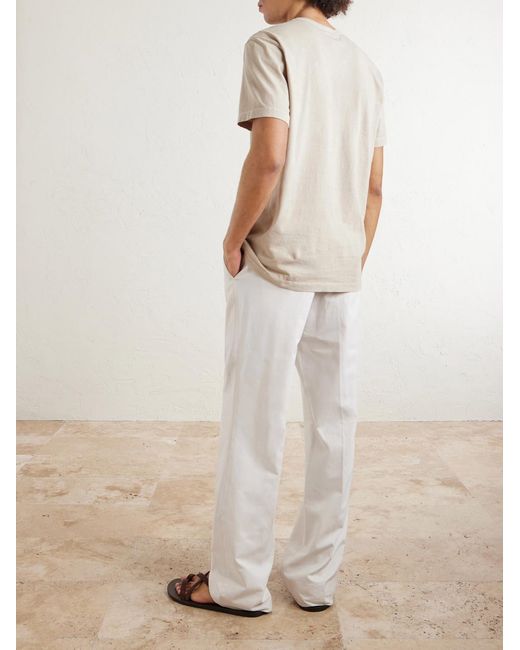 James Perse White Combed Cotton-Jersey T-Shirt for men