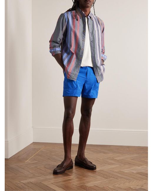 Alex Mill Blue Straight-Leg Nylon Shorts for men