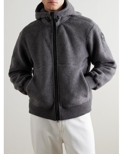 Canada Goose Gray Chilliwack Recycled Wool-Blend Fleece Zip-Up Hoodie for men