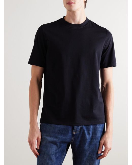 Brunello Cucinelli Black Cotton-jersey T-shirt for men
