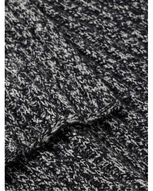 Loro Piana Gray Alagna Ribbed Cashmere-Blend Scarf for men