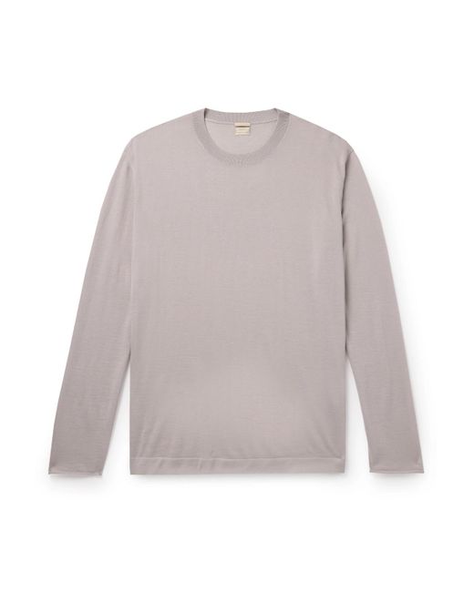 Massimo Alba White Larry Cashmere Sweater for men
