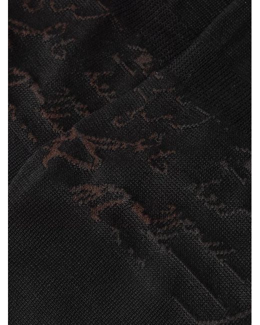 Berluti Black Logo-jacquard Stretch Cotton-blend No-show Socks for men