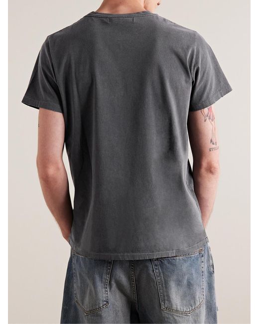 Remi Relief Gray Printed Cotton-Jersey T-Shirt for men