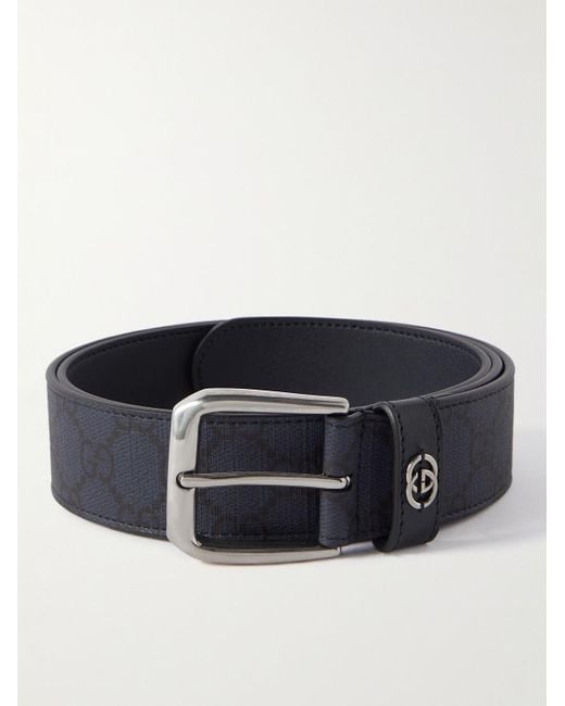 Gucci Blue Belt With Interlocking G Detail for men