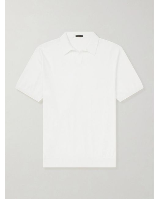 Rubinacci Natural Cotton Polo Shirt for men
