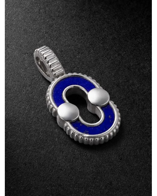 Viltier Black Magnetic 18-Karat, Lapis Lazuli And Pendant for men