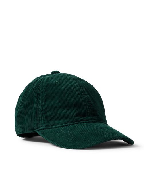 Acne Green Cunov Logo-appliquéd Cotton-corduroy Baseball Cap for men