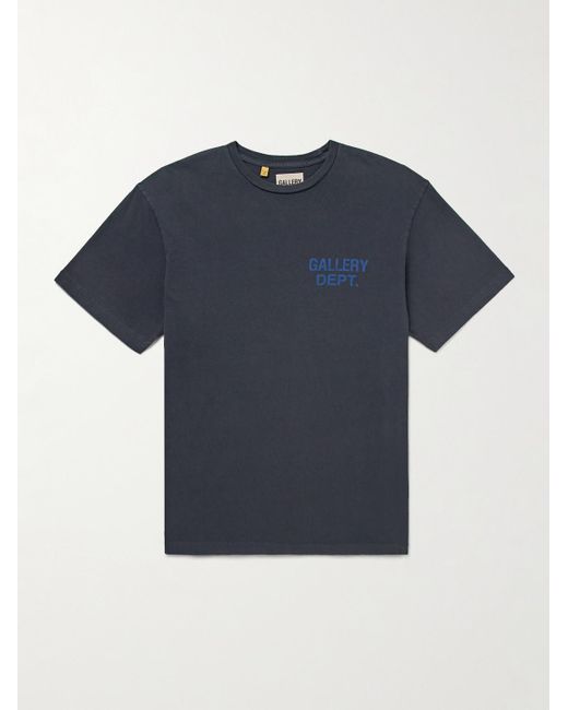 GALLERY DEPT. Blue Souvenir Logo-Print Cotton-Jersey T-Shirt for men