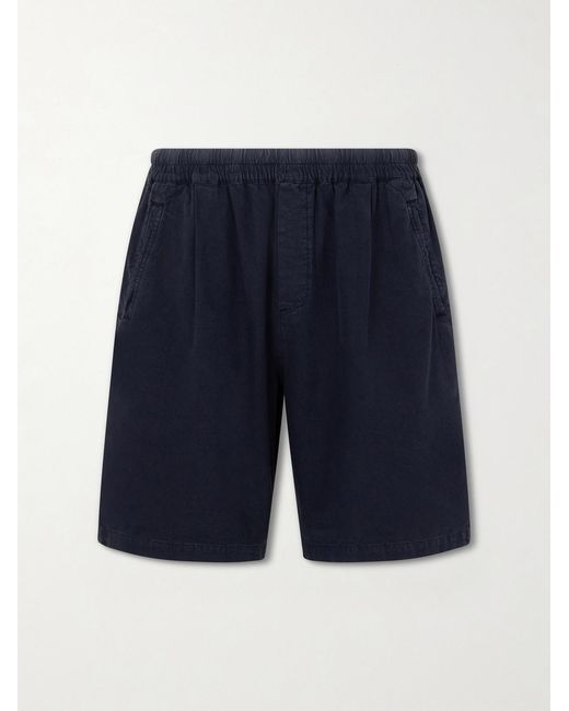 Folk Blue Assembly Linen And Cotton-Blend Shorts for men