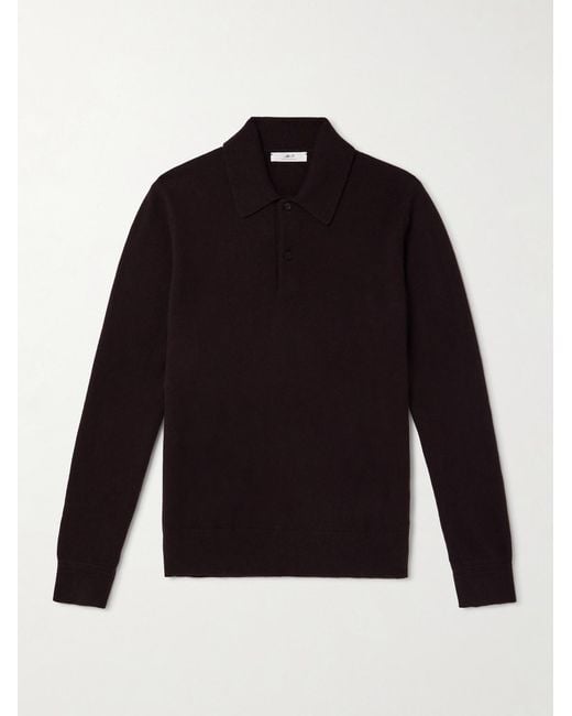 Mr P. Blue Cliff Cashmere Polo Shirt for men